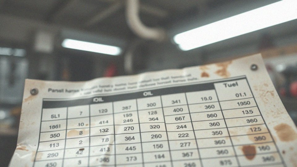 Co powinno znajdować się w tabeli mieszanki 1 do 40?